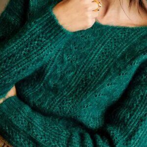 Sezane Malou Jumper in Emerald Green